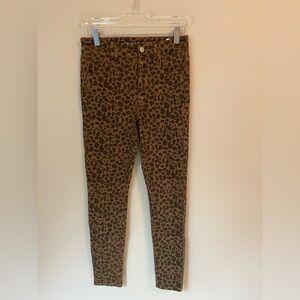 American Eagle Super Hi Rise Leopard Print Jeggings | Women's Sz 4S